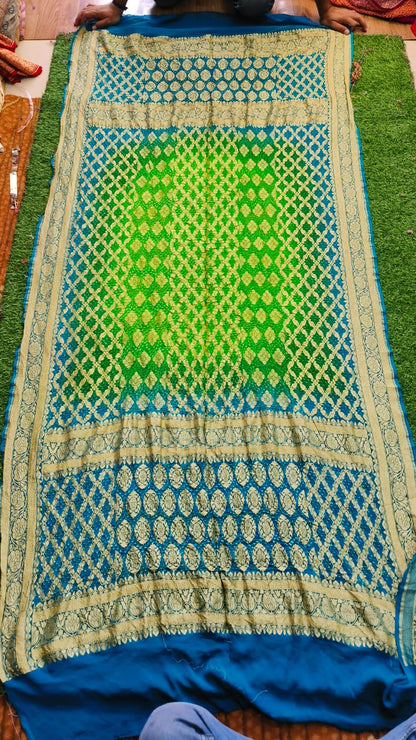 Neem zari dupatta