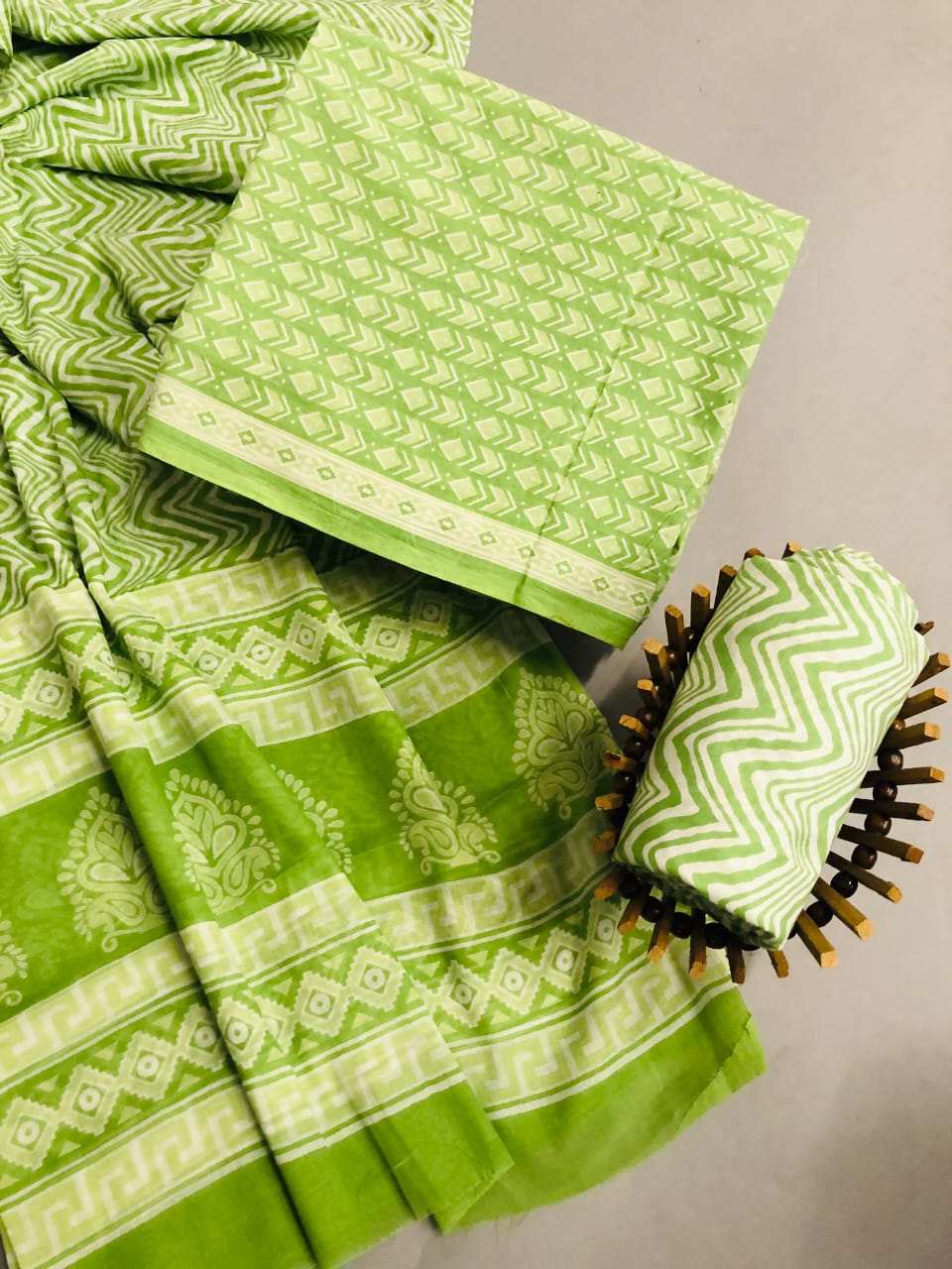 Neon Chevron | cotton handblock fabrics