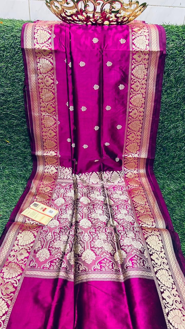 Royal leaf | pure silk benarasee kataan