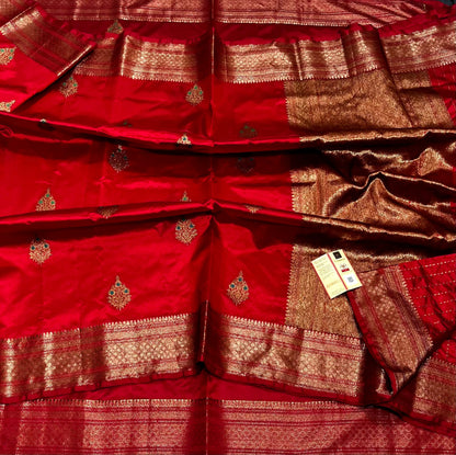 Pure Handwoven Banarasi Minakari Katan Silk