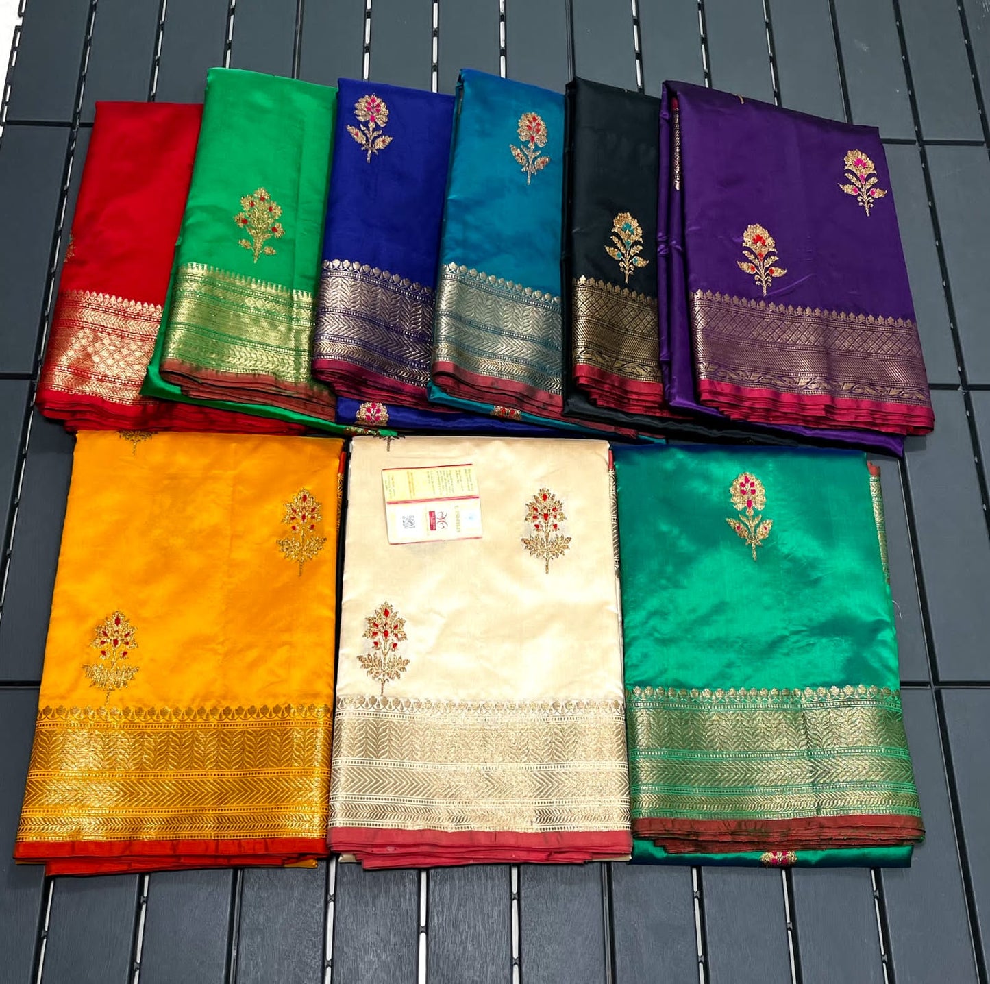 Pure Handwoven Banarasi Minakari Katan Silk