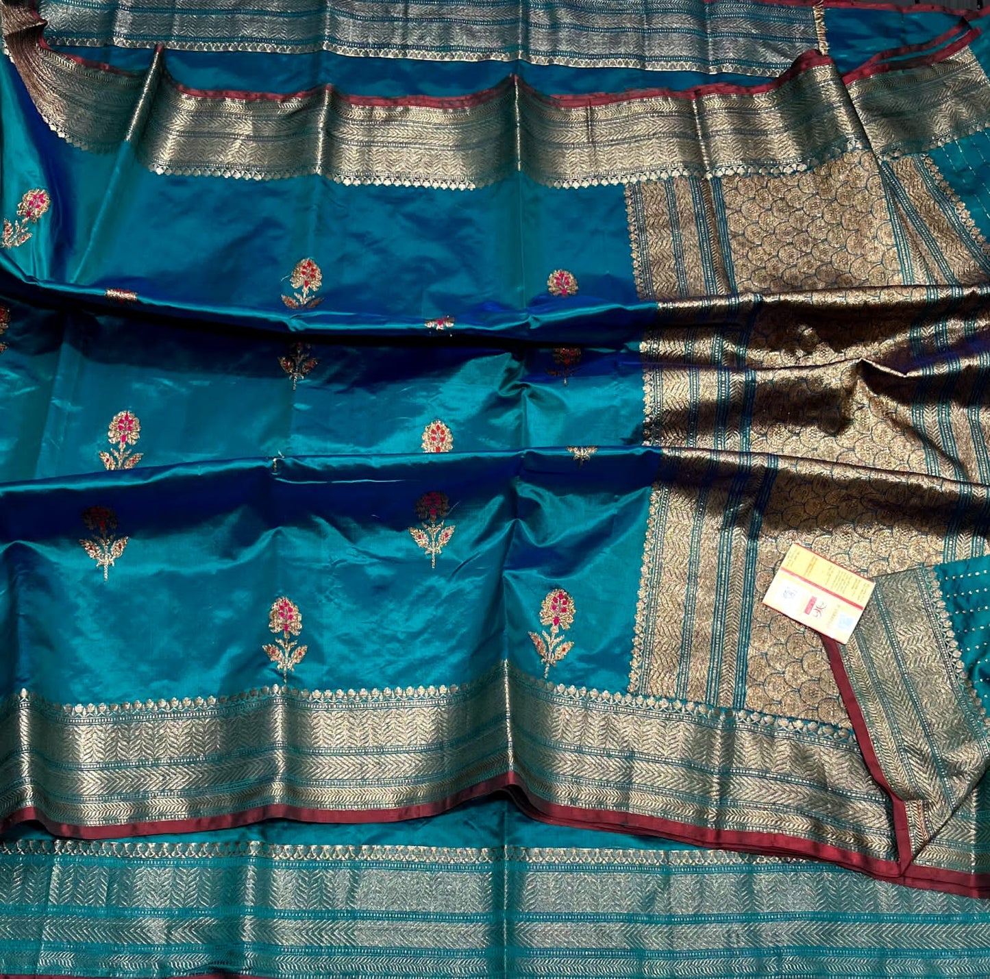 Pure Handwoven Banarasi Minakari Katan Silk