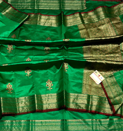 Pure Handwoven Banarasi Minakari Katan Silk