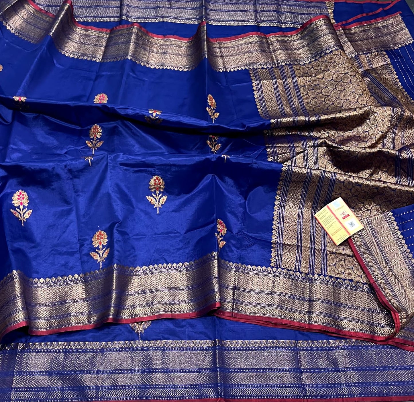 Pure Handwoven Banarasi Minakari Katan Silk