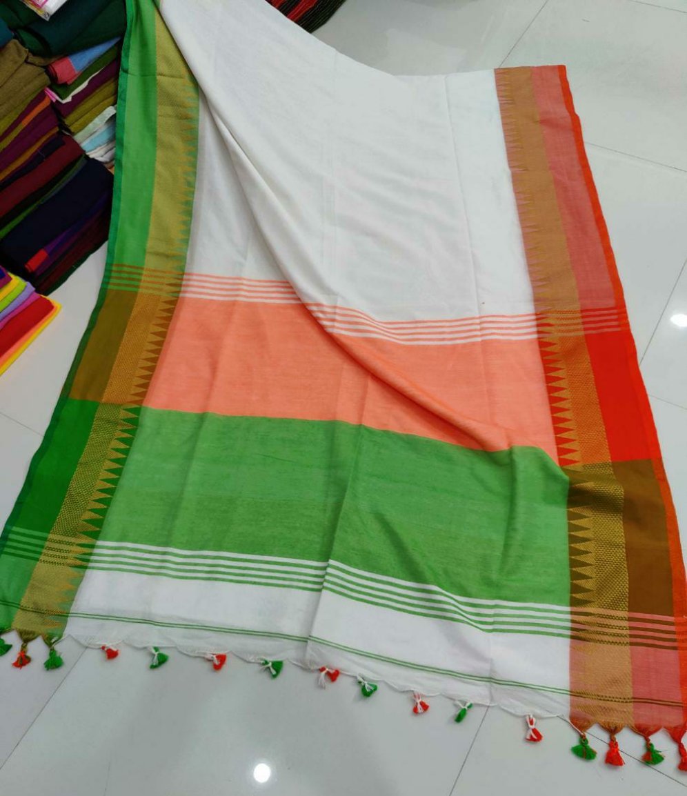 Silk Independence Day Saree at Rs 1450 in Varanasi | ID: 2851763894630