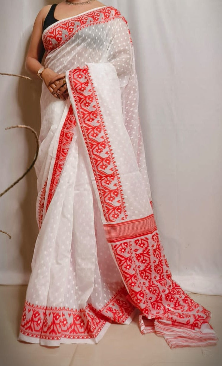 Shyamal | Soft dhakai in cotton saree