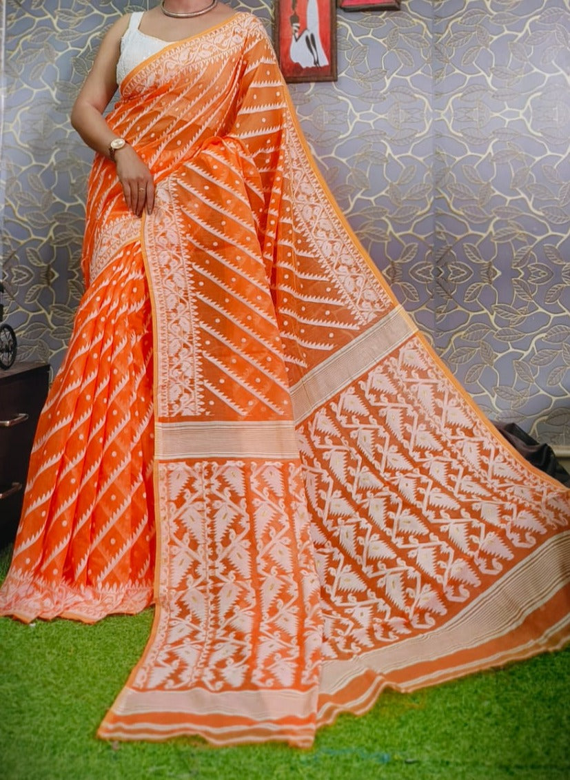 Soft dhakai saree in cotton