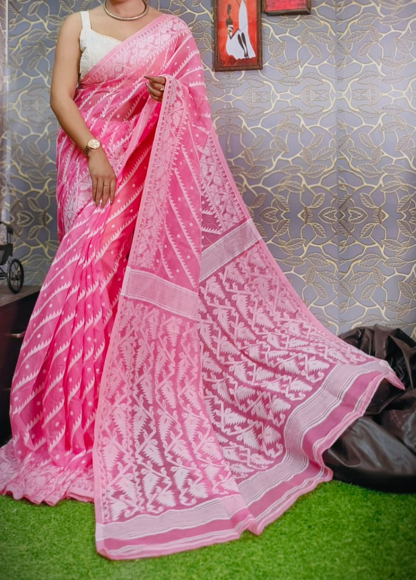 Soft dhakai saree in cotton