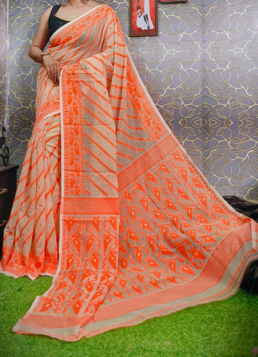 Soft dhakai saree in cotton