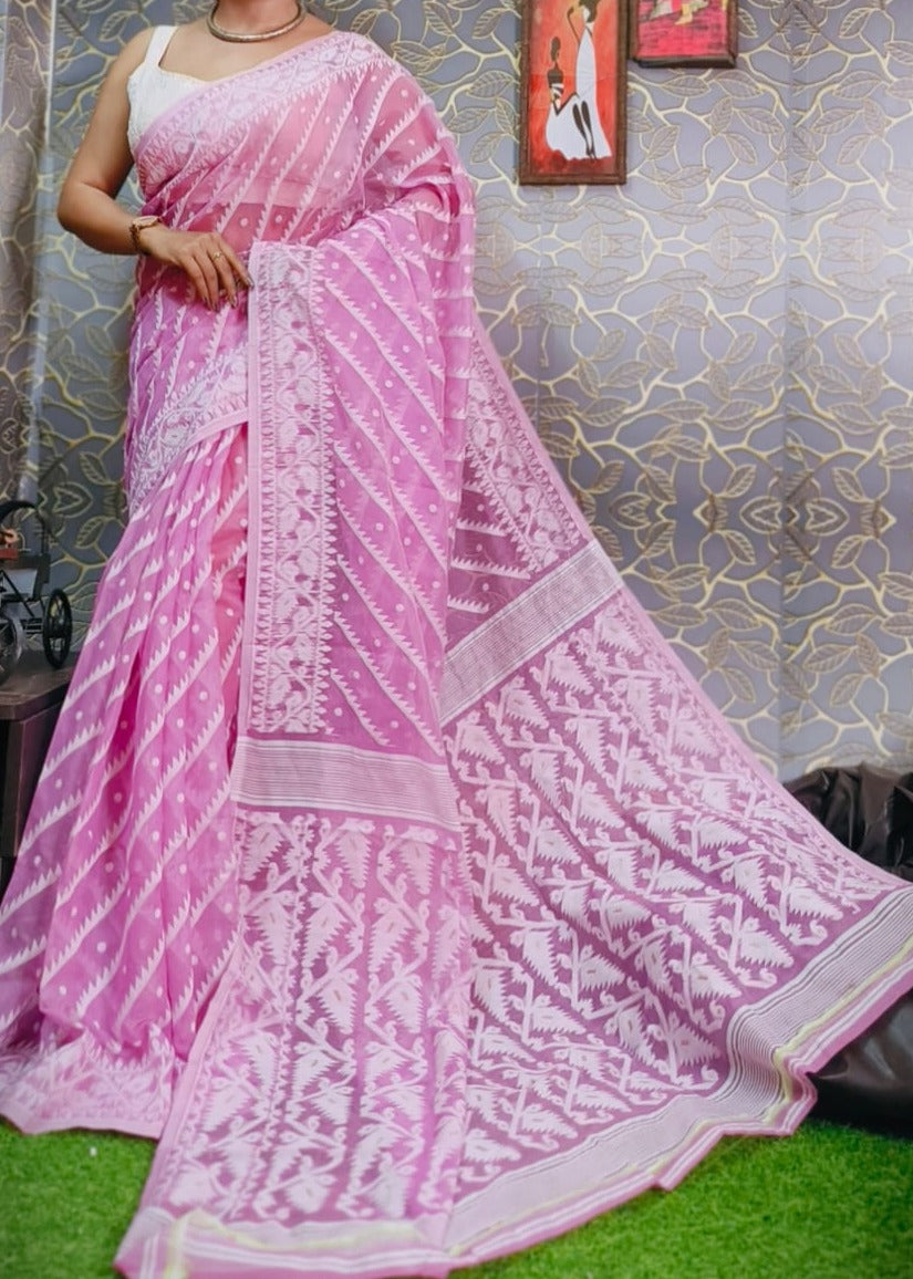 Soft dhakai saree in cotton