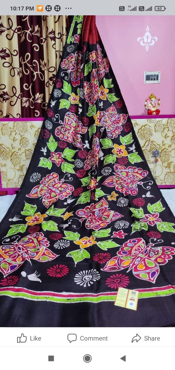 Mahati | Pure chanderi silk batik