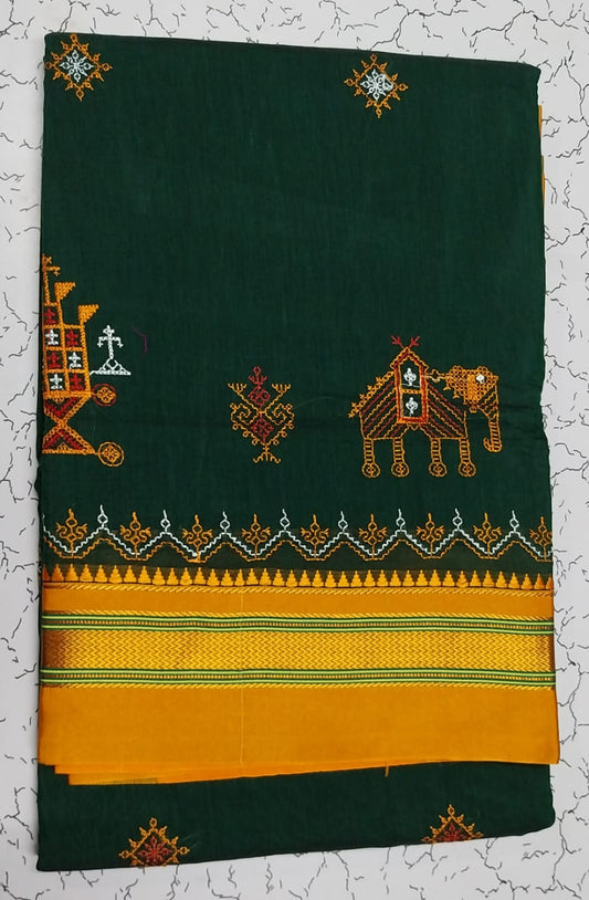 Karnataka kasuti work saree in cotton