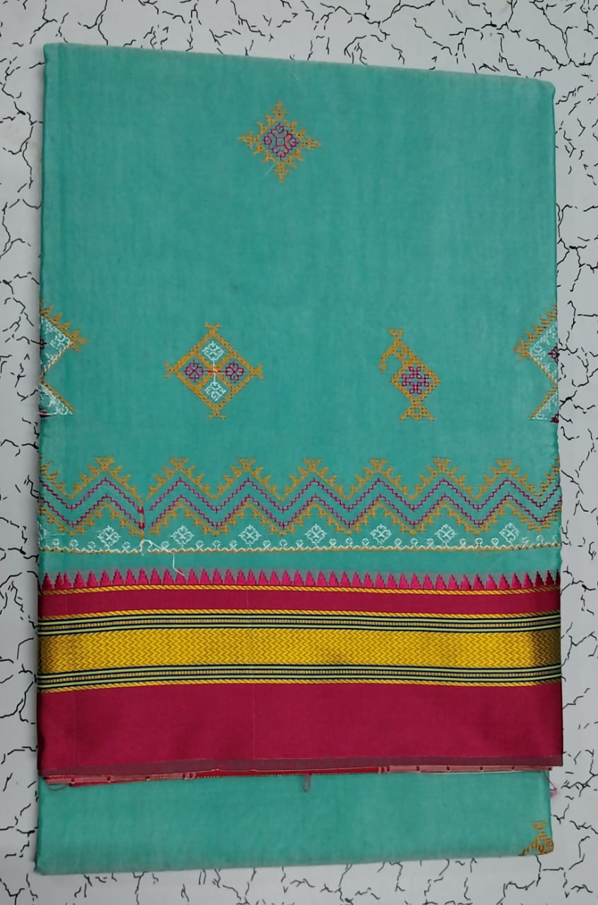 Karnataka kasuti work saree in cotton