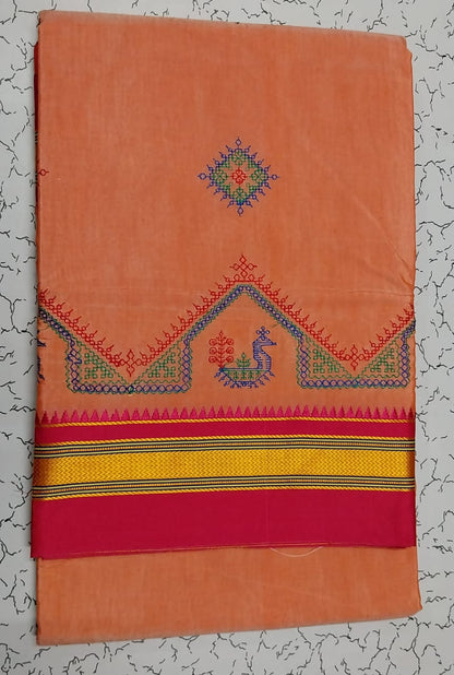 Karnataka kasuti work saree in cotton