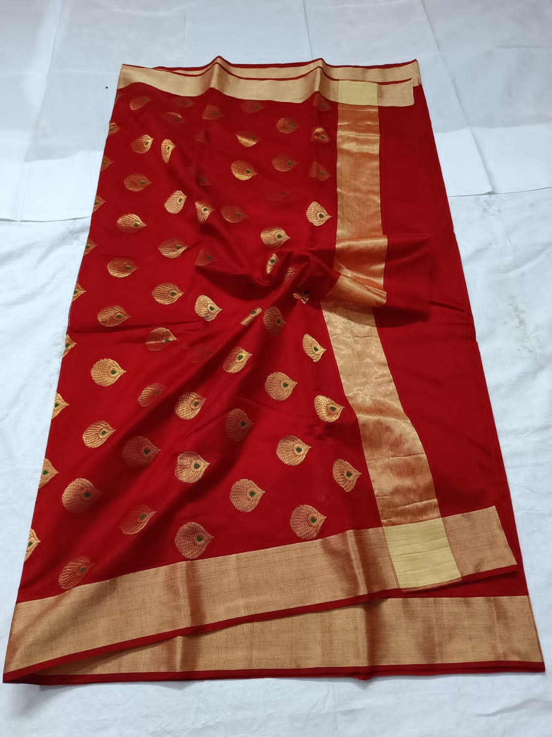 Morpankh | Pattu soft silk chanderi saree)