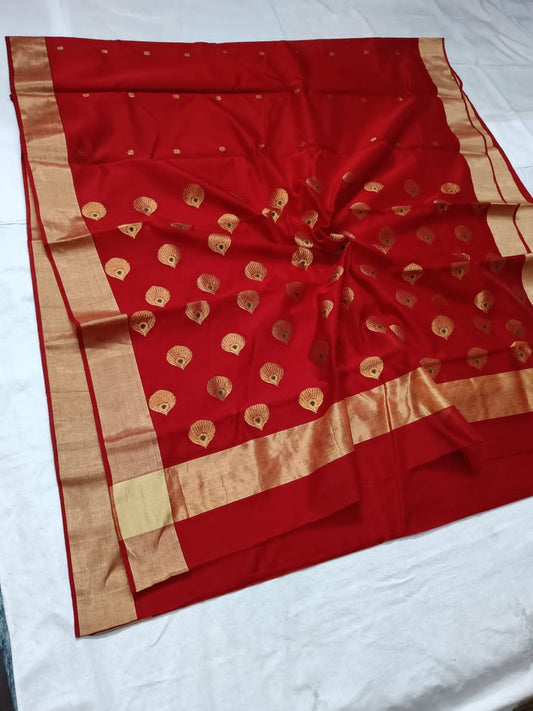 Morpankh | Pattu soft silk chanderi saree)