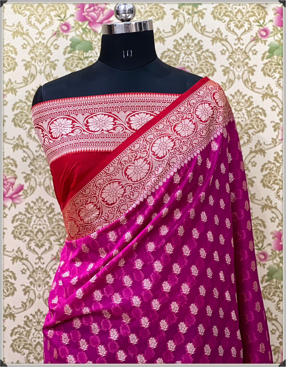 Kiran |  Semi Georgette silk saree