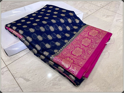 Kiran |  Semi Georgette silk saree