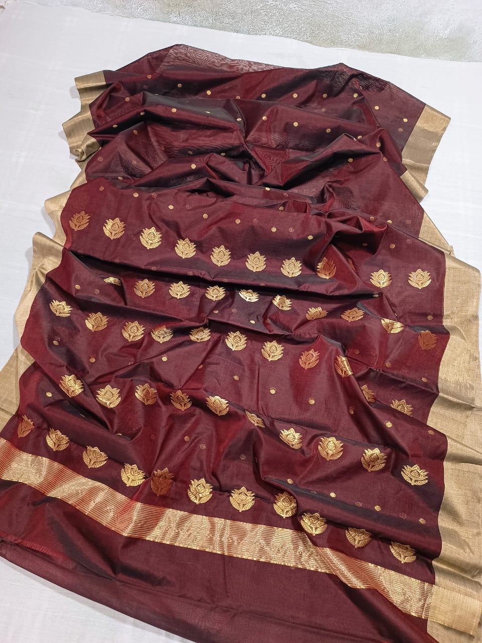 Asha | Katan silk chanderi saree