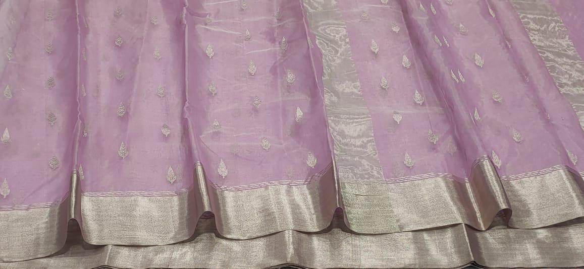 Aarna | Pure Silk with golden with golden border