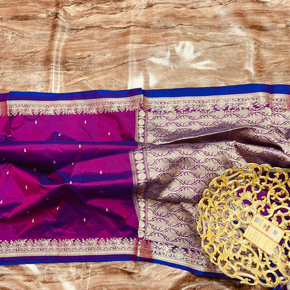 Arya|Handloom Banarsi  Katan  Silk Sarees