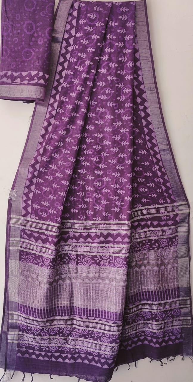 Arati |  Cotton Linen Saree
