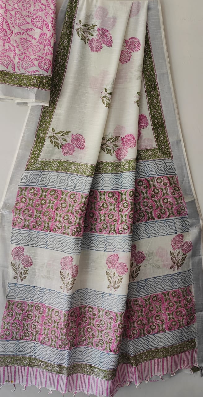 Arati |  Cotton Linen Saree