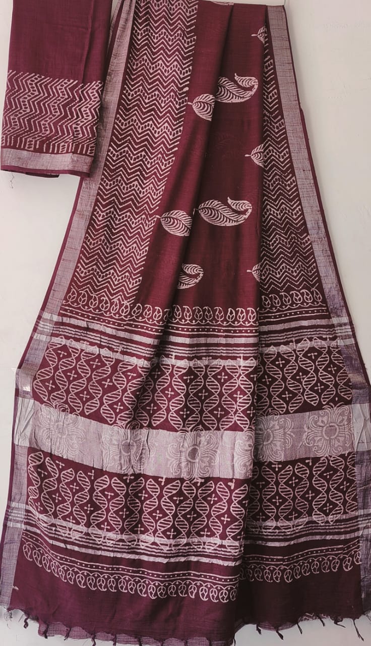 Arati |  Cotton Linen Saree