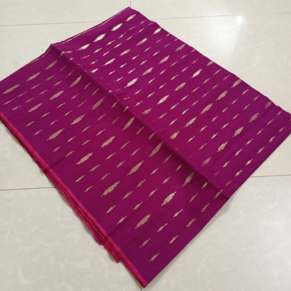 Mirza |  Bangladesi Half Silk Jamdani Saree in Burgundy