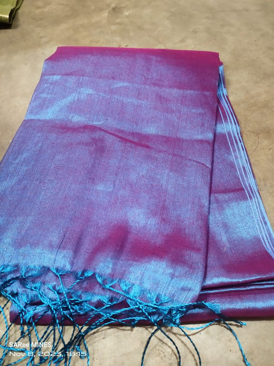 Tiya | Tissue Saree with multiple cotton