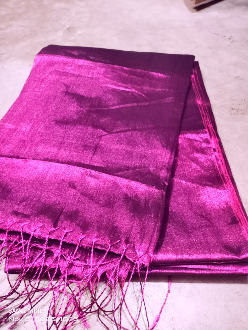 Shanaya | Tissue Saree with multiple cotton