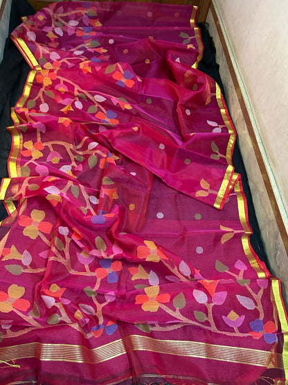 Harita | Maslin jamdani saree