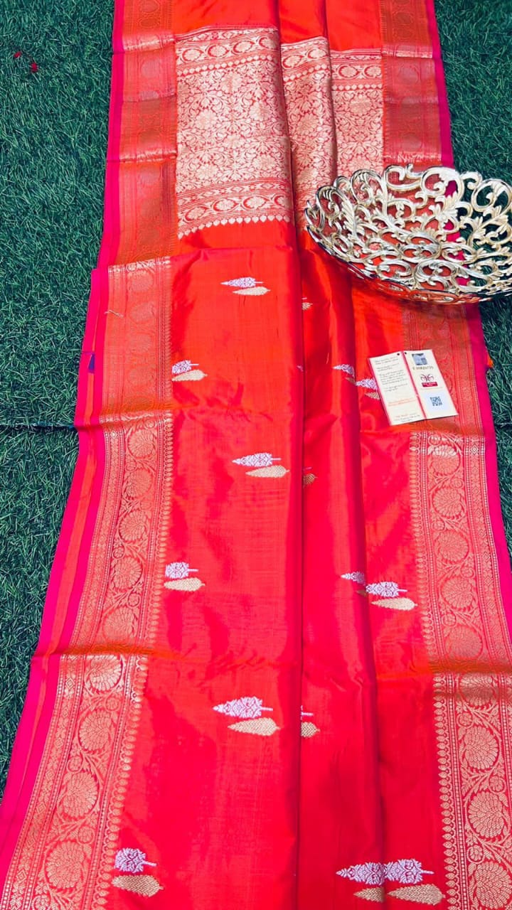 Anvi | HANDLOOM BANARSI PURE KATAN SILK SAREES