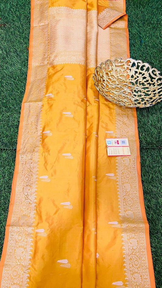 Aadhya  | HANDLOOM BANARSI PURE KATAN SILK SAREE