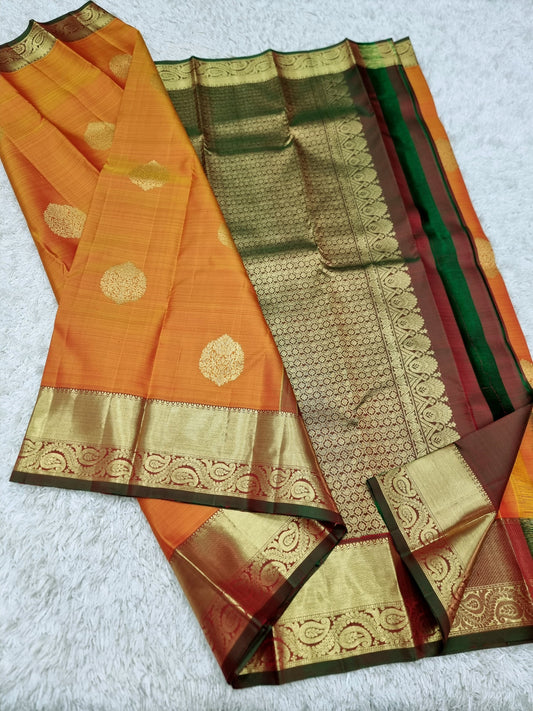 Anika | Kanchipuram Handwoven  Silk Saree