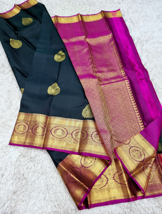Brinda | Kanchipuram Handwoven  Silk Saree