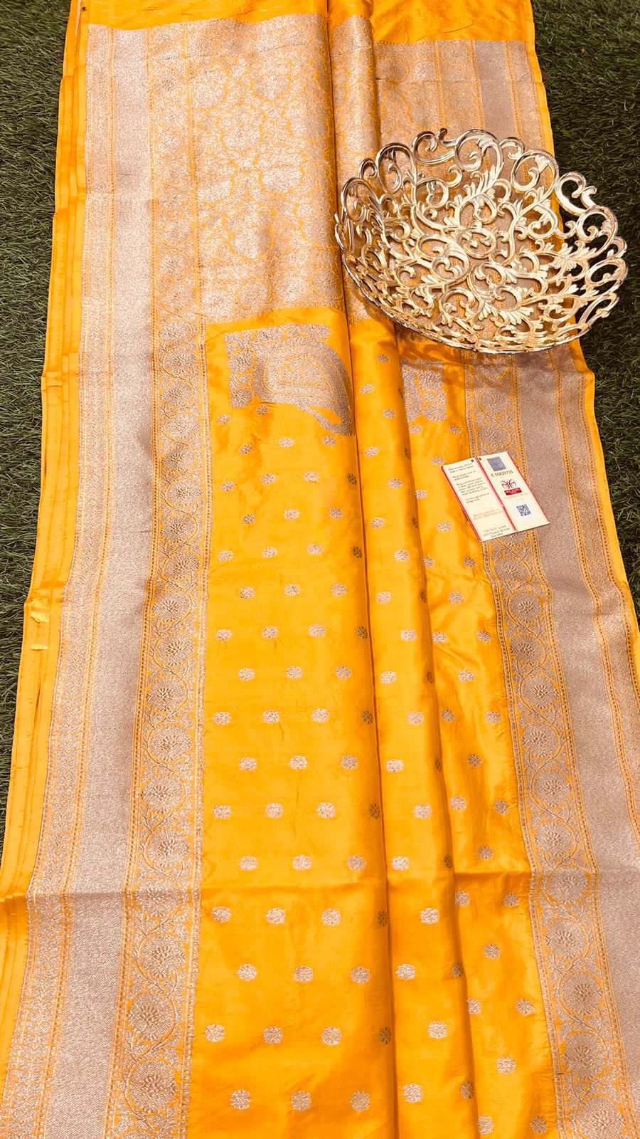 Adah | Handloom Banarsi in pure Katan Silk