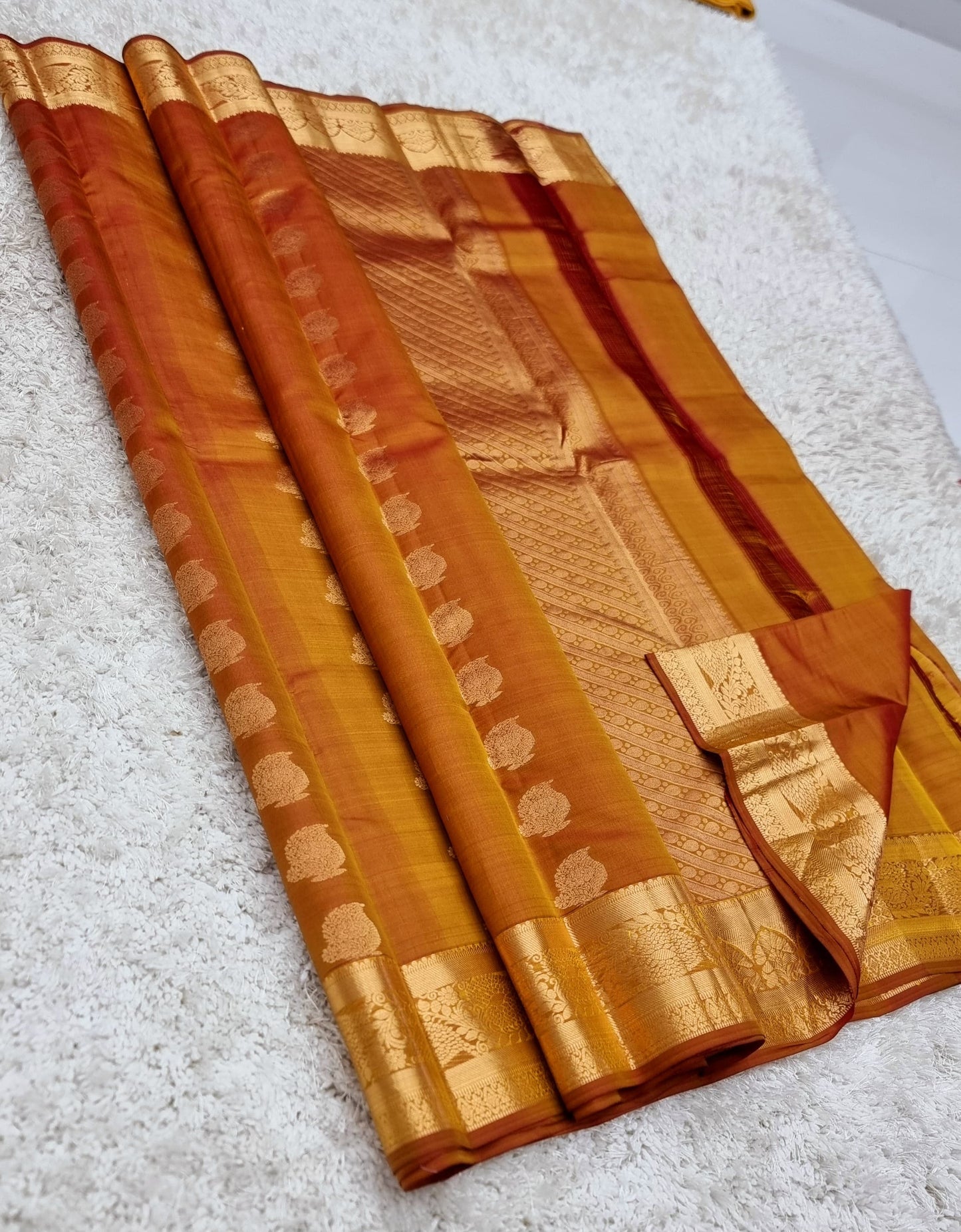 Eshani | Kanchipuram Pure Silk Turmeric Saree