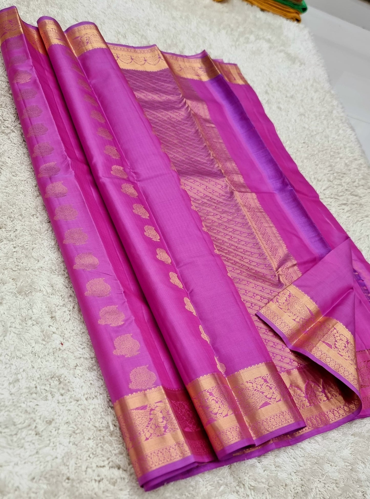 Chhaya | Kanchipuram Pure Silk Fuchsia Saree