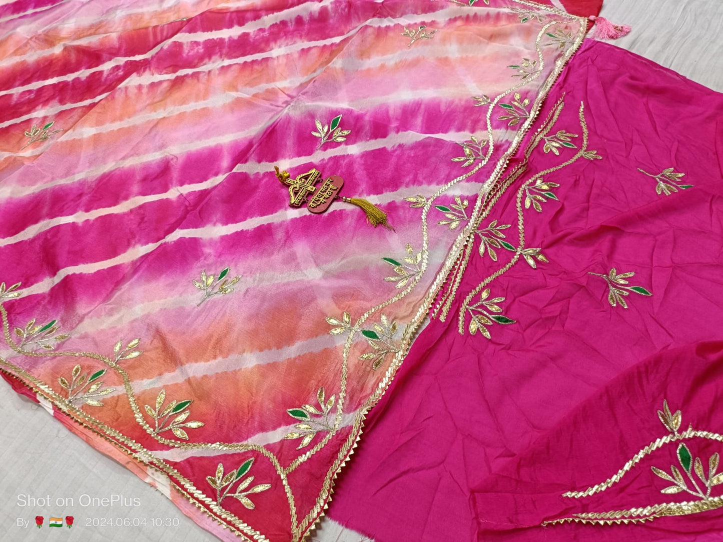 Deepika | Lehariya Hand-Dyed Saree