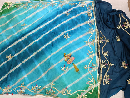 Anushka |  Lehariya Hand-Dyed Saree