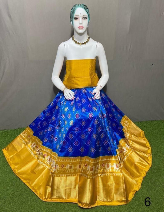 Shalini | Ikkat kanchi border silk lehenga