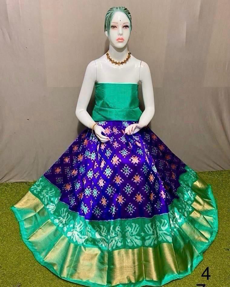 Kavya | Ikat silk lehenga