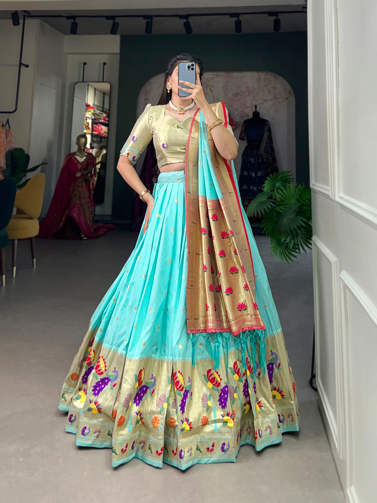 Bannitha | Blended Silk Lehenga