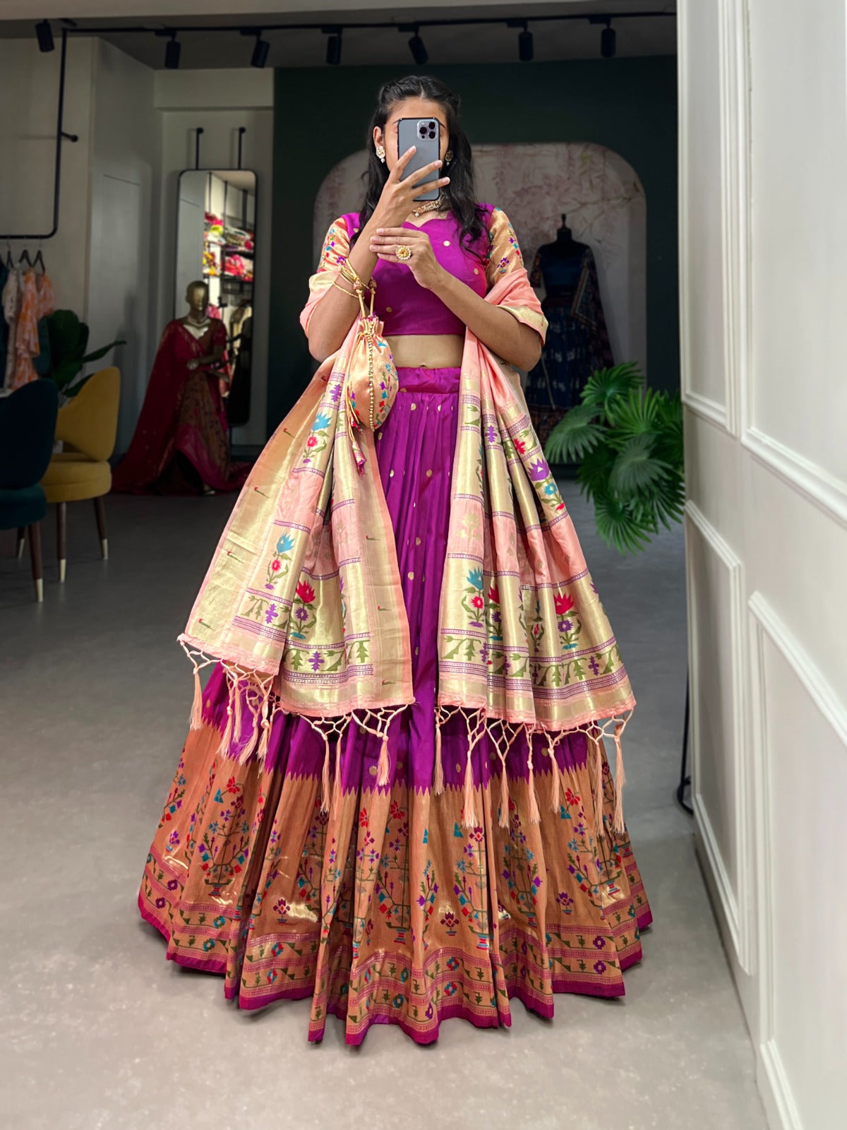 Banitha | Blended Silk Lehenga