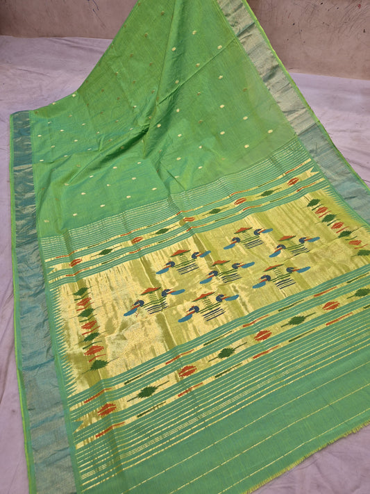 Otish | Cotton Handloom Paithani Saree
