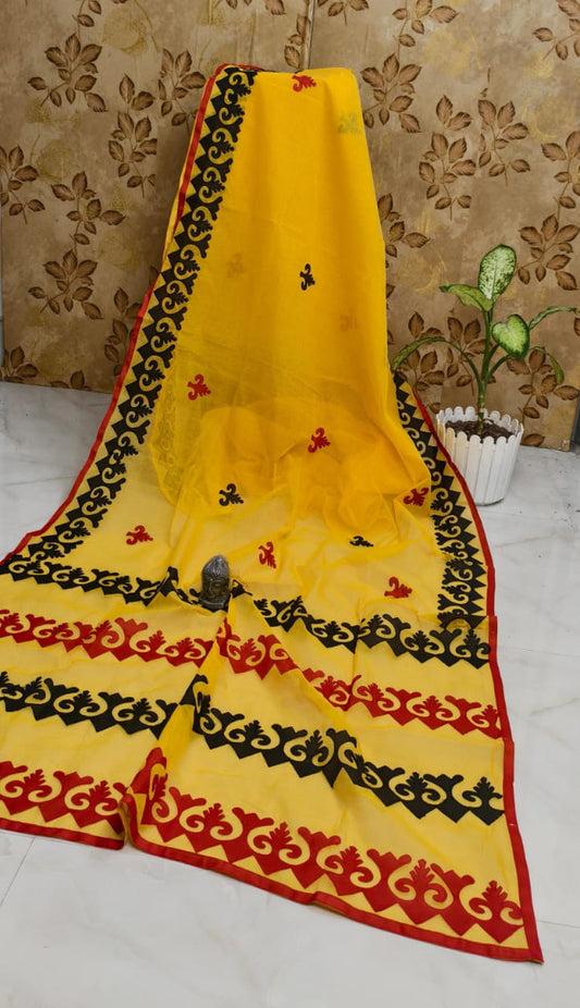 Aperna | Applique Cotton Saree