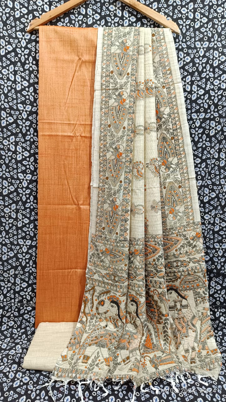Kajal | cotton fabrics with madhubani dupatta