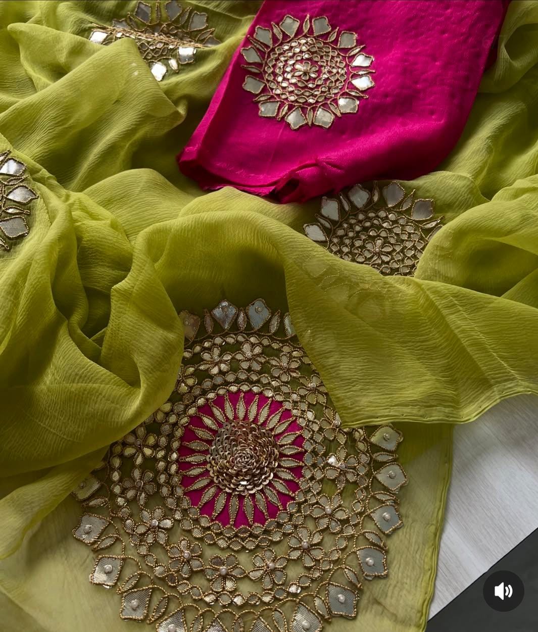 Aarna | gota patti work on saree