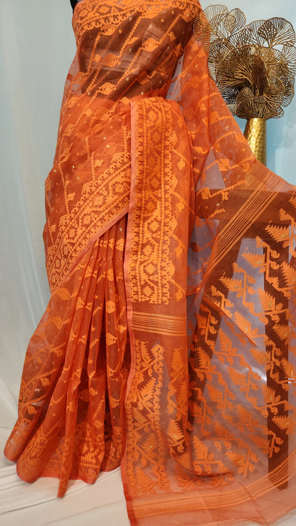 Ashley| Cotton silk dhakai saree